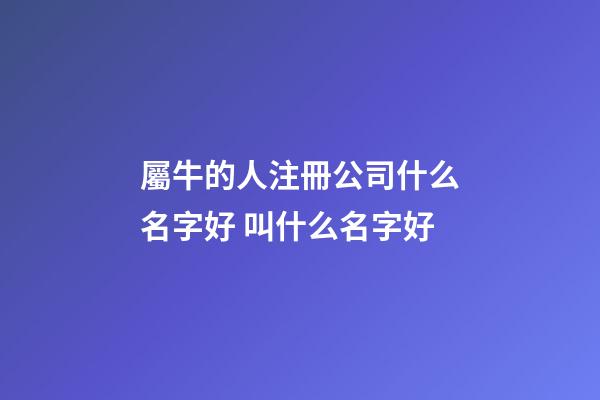 屬牛的人注冊公司什么名字好 叫什么名字好-第1張-公司起名-玄機派